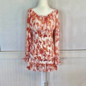 Cottage Core Milkmaid Floral Mini dress Sz L